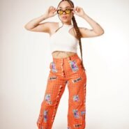 Pant cargo slim lavender vista frontal en talla personalizada