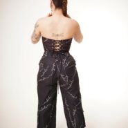 Corset exhale black desde una vista de parte de atrás en talla personalizada