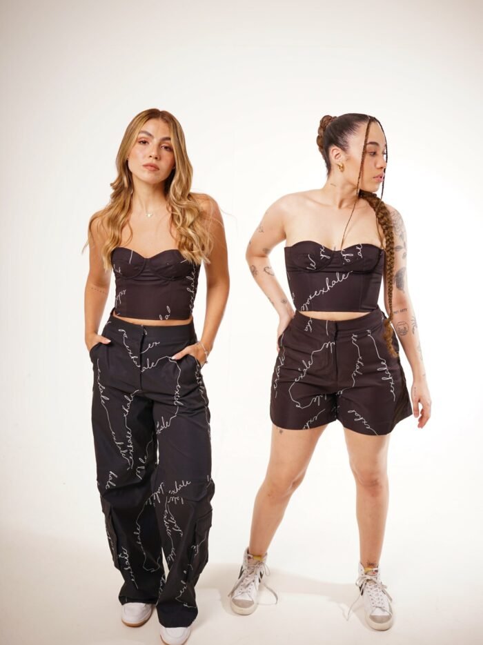 Corset exhale black desde una vista frontal alternativa