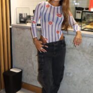 Mesh Top Blue Stripes 9